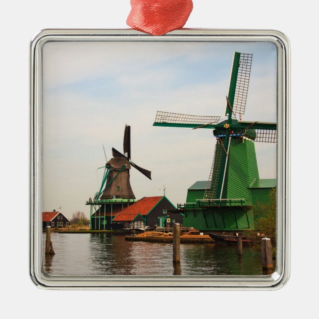 Windmills of Holland  Metal Ornament (Front)