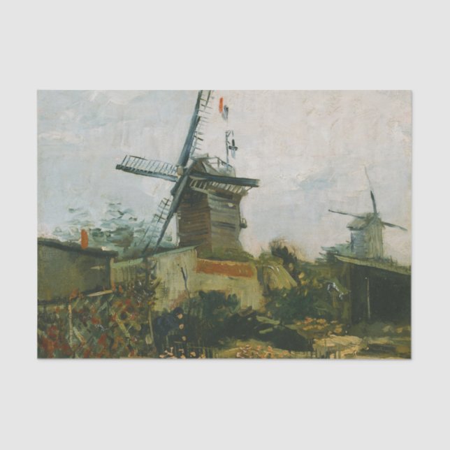 Windmills on Montmartre by Vincent Van Gogh Tissue Paper (Front)