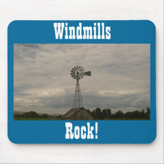 Windmills Rock! Mouse Pad