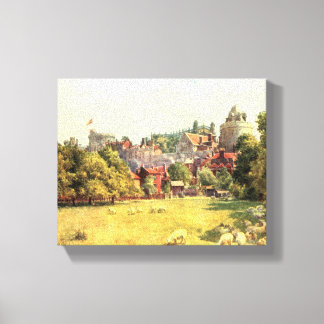 Windor Castle from the Fields, Berkshire, England Canvas Print
