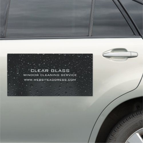 Window at Night Window Cleaner Cleaning Service Car Magnet