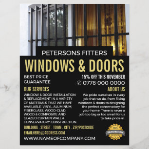 Window & Bars, Window & Door Fitter Company Flyer