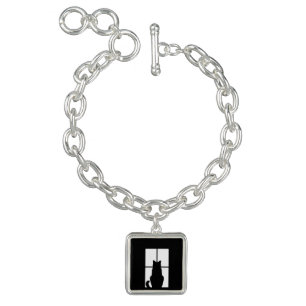 Window Black Cat Click to Customize a color decor Bracelet