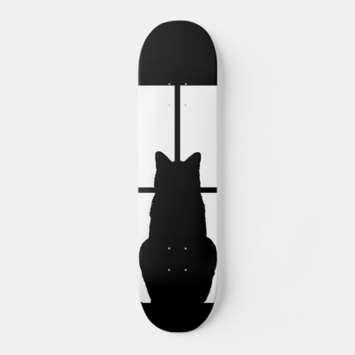 Window Black Cat Click to Customize a color decor Skateboard