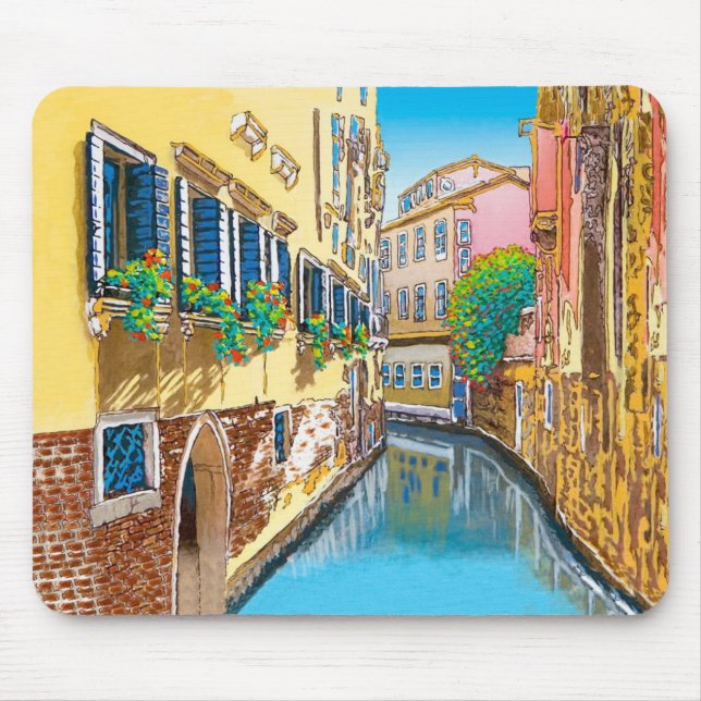 Window Boxes along the Canal Mouse Pad (Front)