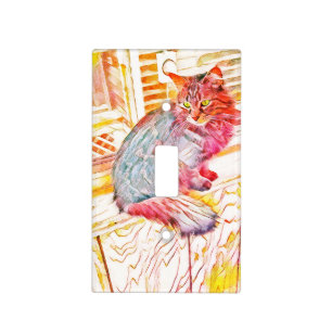 Window Boy Kitty Light Switch Cover