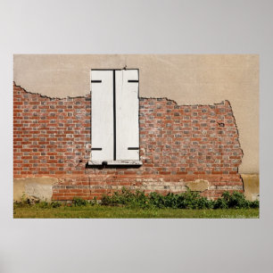 Window - Burlington, NJ - Dilapidated Poster