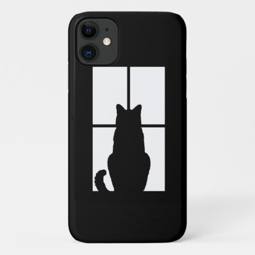 Window Cat Click to Customize Color Decor iPhone 11 Case