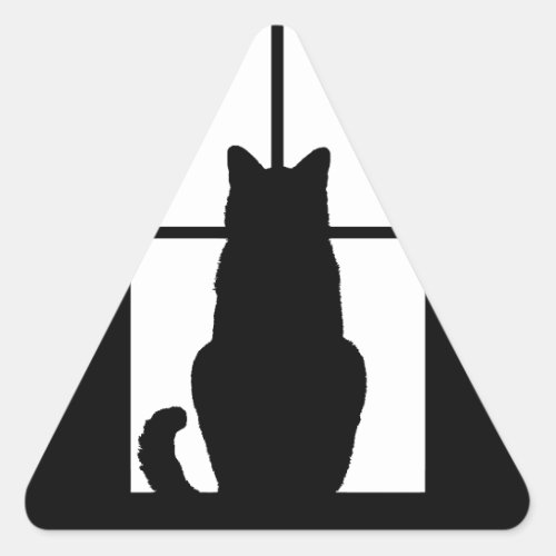 Window Cat Click to Customize Color Decor Triangle Sticker