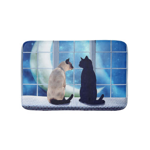 Window Cats Bathroom Mat