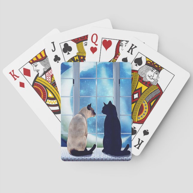 Window Cats Poker Cards (Back)