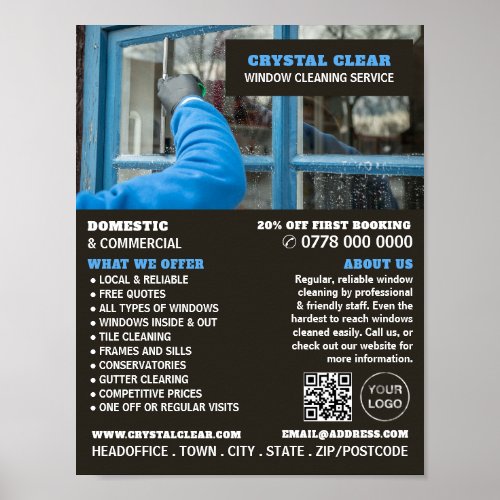 Window Clean Window Cleaner Cleaning Service Poster