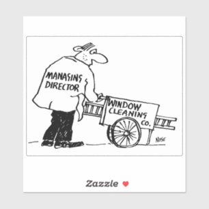 Window Cleaner Cartoon. Sticker