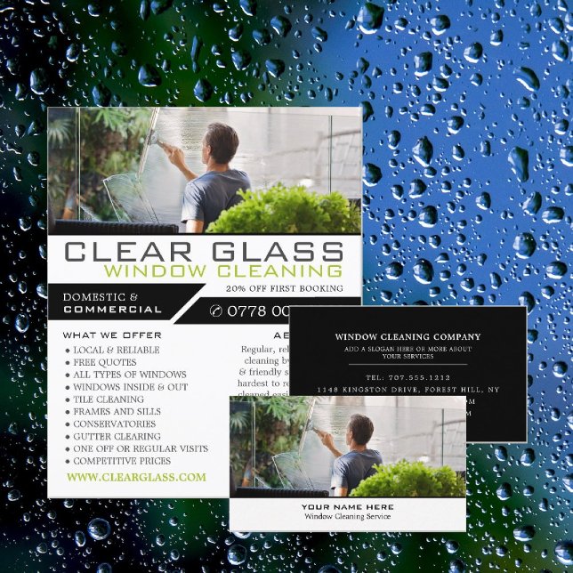 Window Cleaner, Cleaning Service Advertising Flyer (Creator Uploaded)