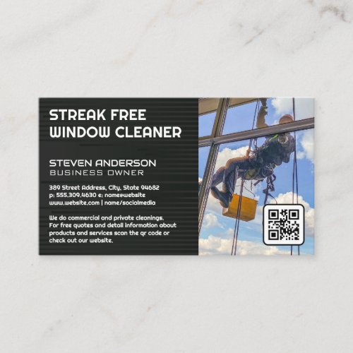 Window Cleaner  Office Building Business Card