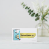 Window Cleaner Ph.D Business Card (Standing Front)