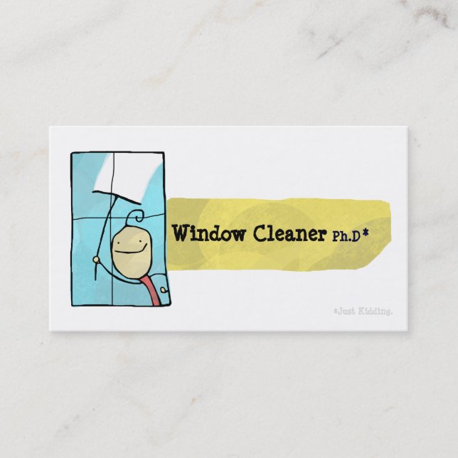 Window Cleaner Ph.D Business Card (Front)