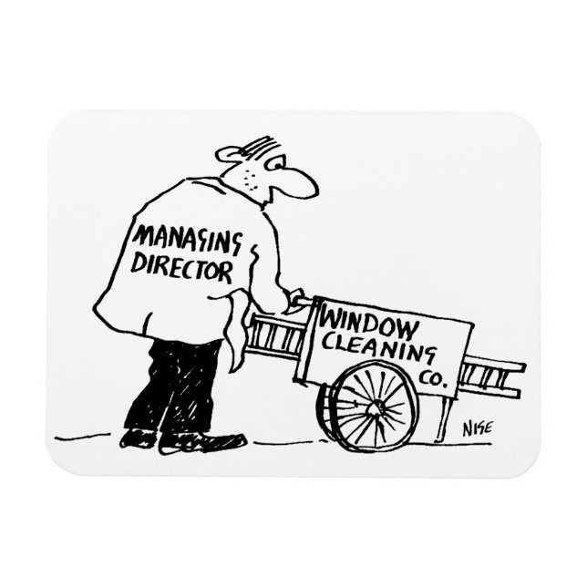 Window Cleaner with Window Cleaning Cart Magnet (Horizontal)