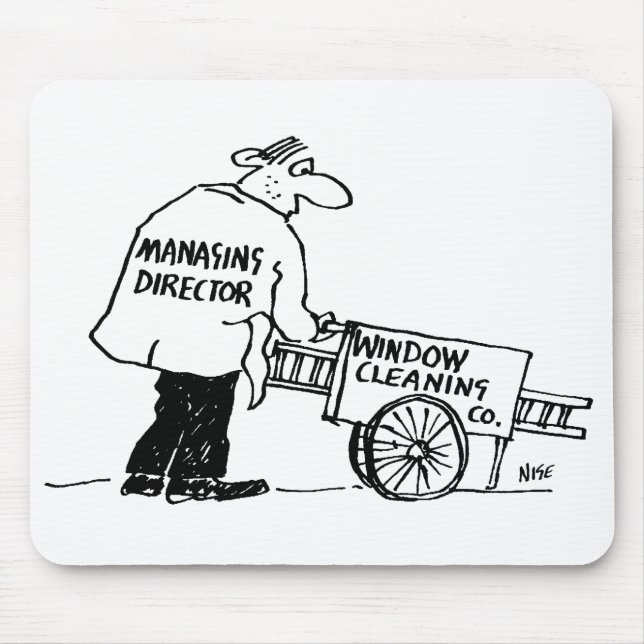Window Cleaner with Window Cleaning Cart Mouse Pad (Front)