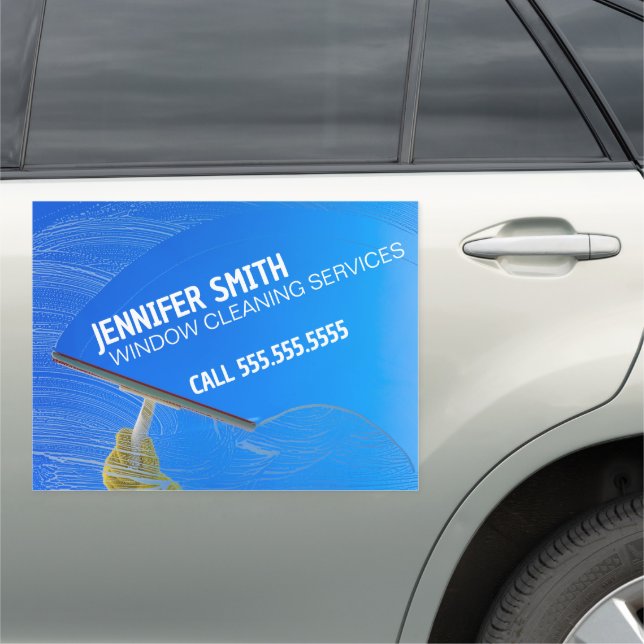 Window Cleaning Business Car Magnet (In Situ)