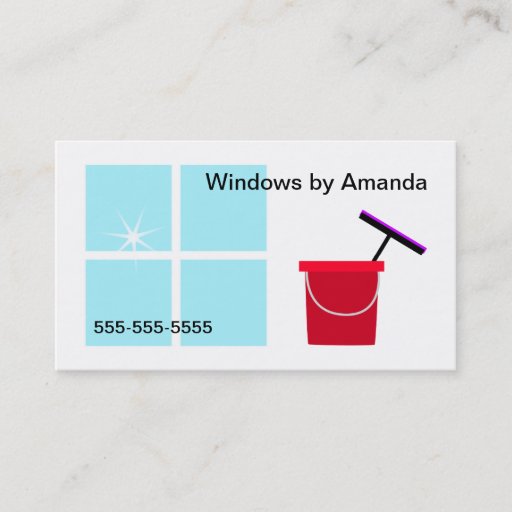 Customizable Window Cleaning Business Cards