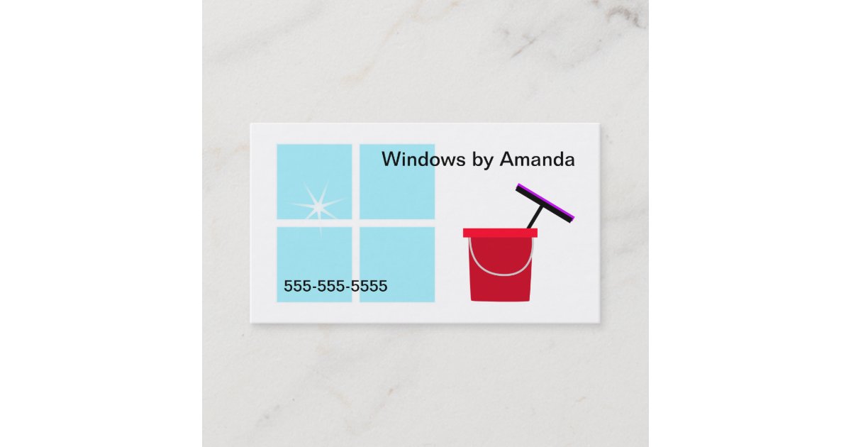 Window Cleaning Business Card Zazzle