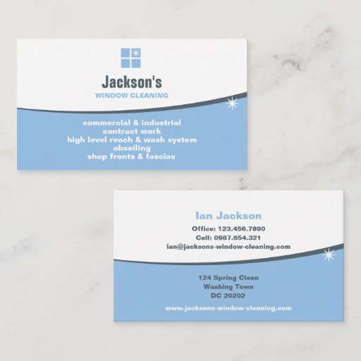 Customizable Window Cleaning Business Card
