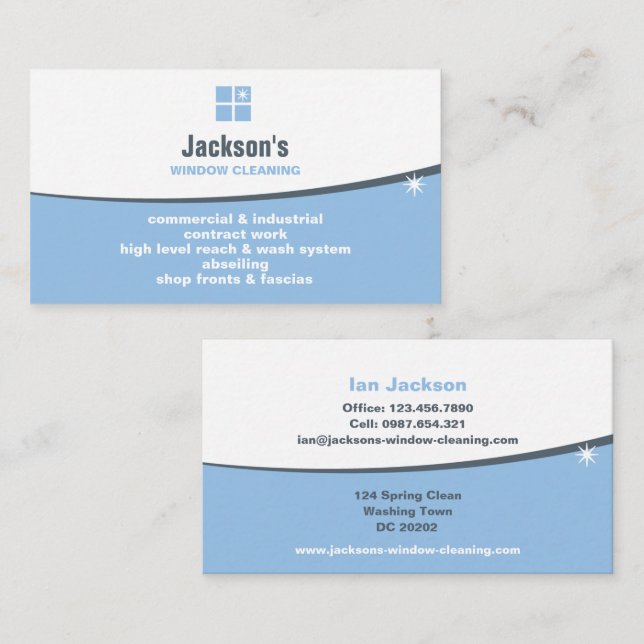 Window Cleaning Business Card (Front/Back)