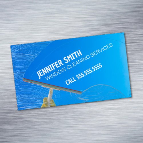 Window Cleaning Business Card Magnet