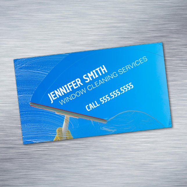 Window Cleaning Business Card Magnet (Window Cleaning Business Magnets)