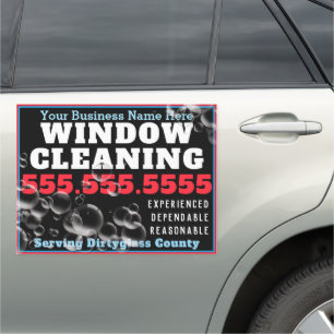 Window Cleaning Business Power Wash Car Magnet