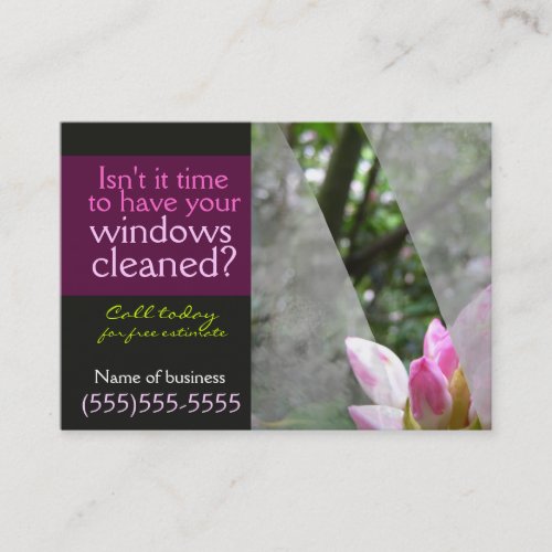 Window cleaning businessl card template Dark Business Card Template