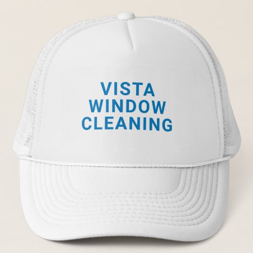 Window Cleaning Company Name Blue Text Trucker Hat