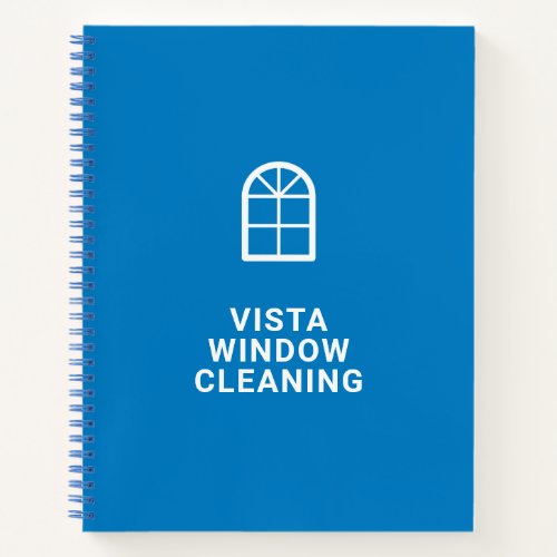 Window Cleaning Company Name Modern Blue Notebook