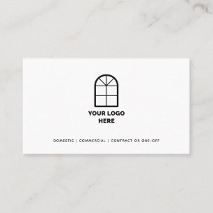 Window Cleaning Custom Logo Black Text Business Card