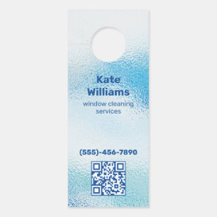 Window Cleaning Custom QR Door Hanger