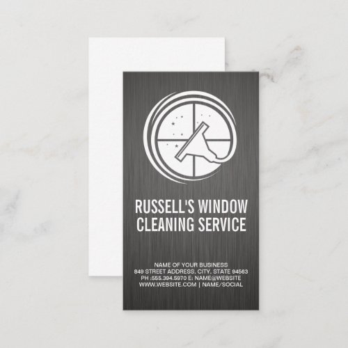 Window Cleaning Logo Business Card