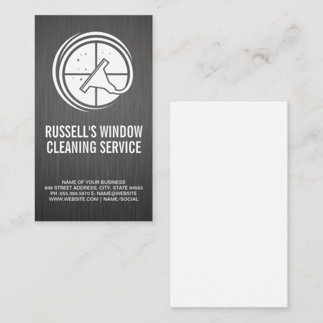 Window Cleaning Logo Business Card (Front/Back)