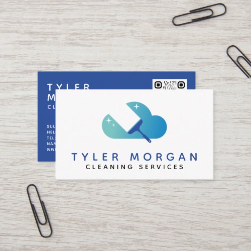 Window Cleaning Logo Cleaner Business Card