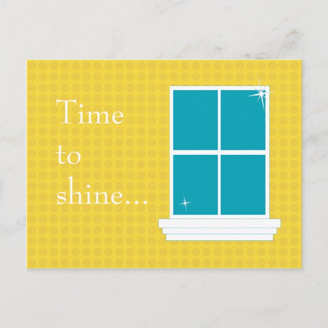 Window Cleaning Post Card YELLOW (Front)