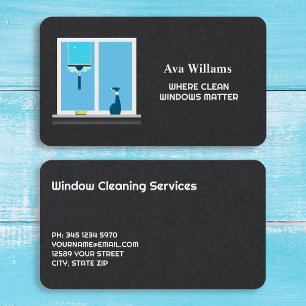 Window Cleaning Premium Business Card