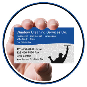 Window Cleaning Professional Business Cards