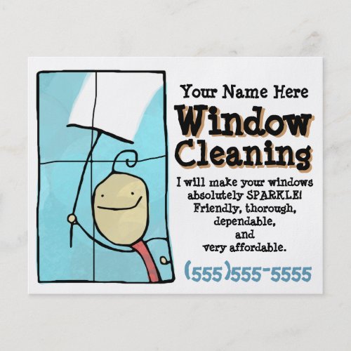 Window Cleaning Promotional Marketing Sales Flyer