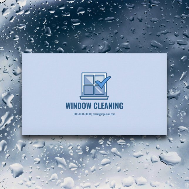 Window Cleaning Service Business Card (Window Cleaning Service Business Card)