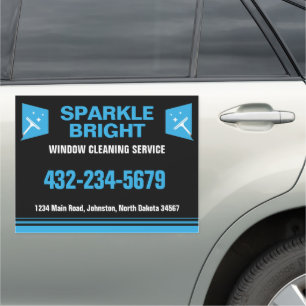 Window Cleaning Service Car Magnet