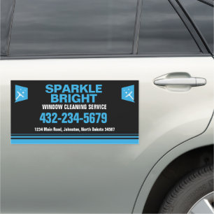 Window Cleaning Service Car Magnet