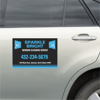 Window Cleaning Service Car Magnet