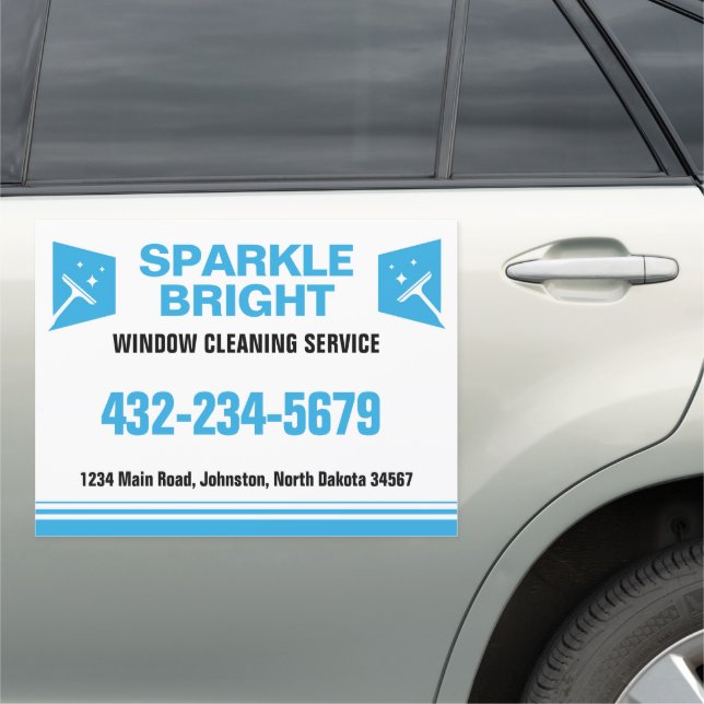 Window Cleaning Service Car Magnet (In Situ)