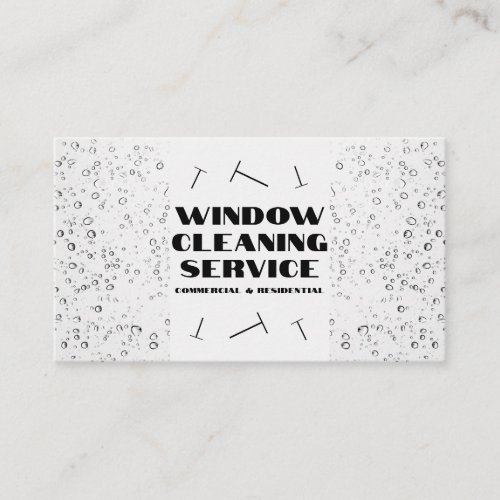 Window Cleaning Service Commercial Residential Business Card