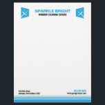 Window Cleaning Service Letterhead<br><div class="desc">Professional window cleaning service letterhead with your personalized text,  change the text yourself when ordering,  keep the existing graphic or replace with your own logo</div>